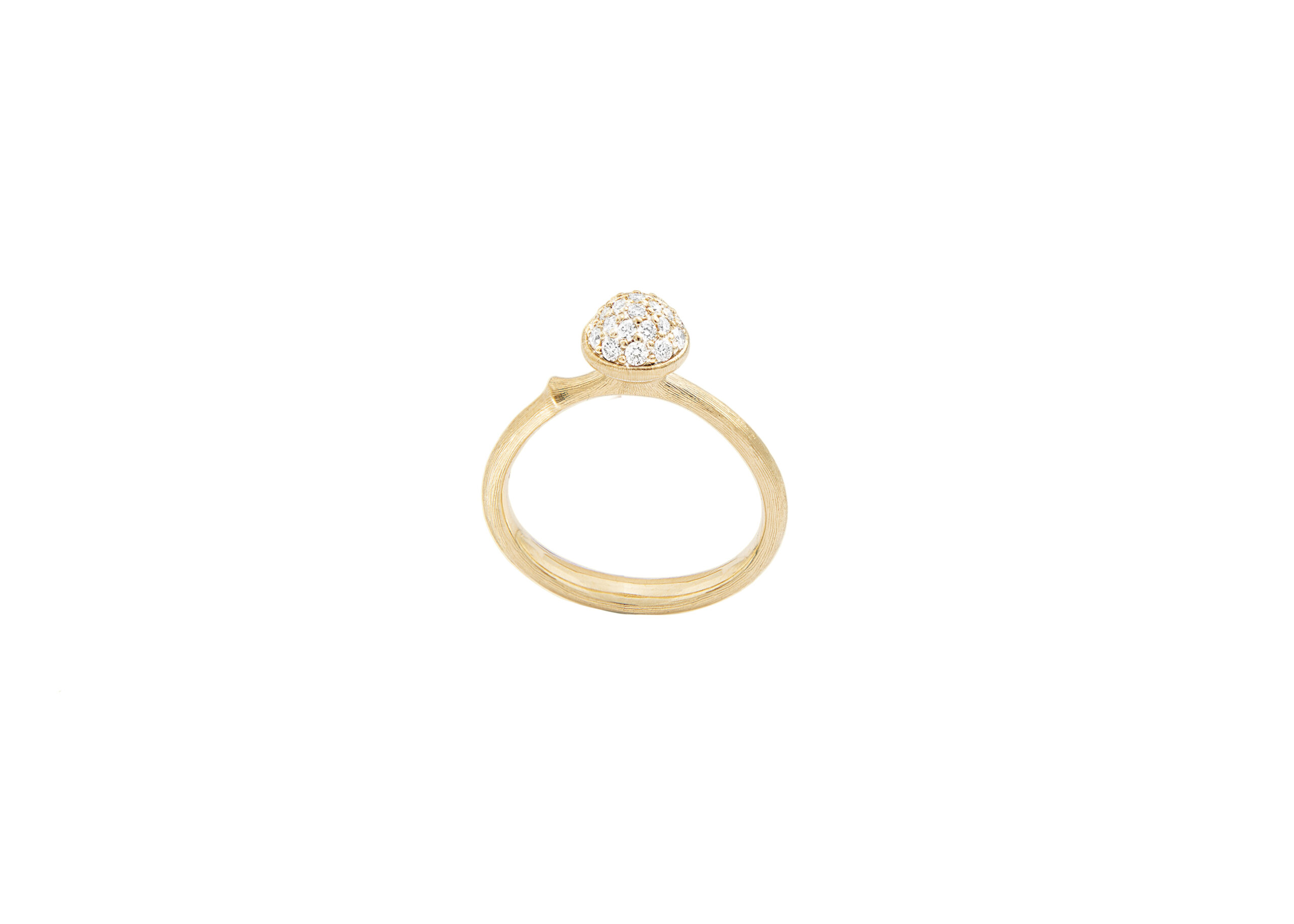 OLE LYNGGAARD COPENHAGEN - Lotus Ring Lille Guld/Pavé - A2710-402 53