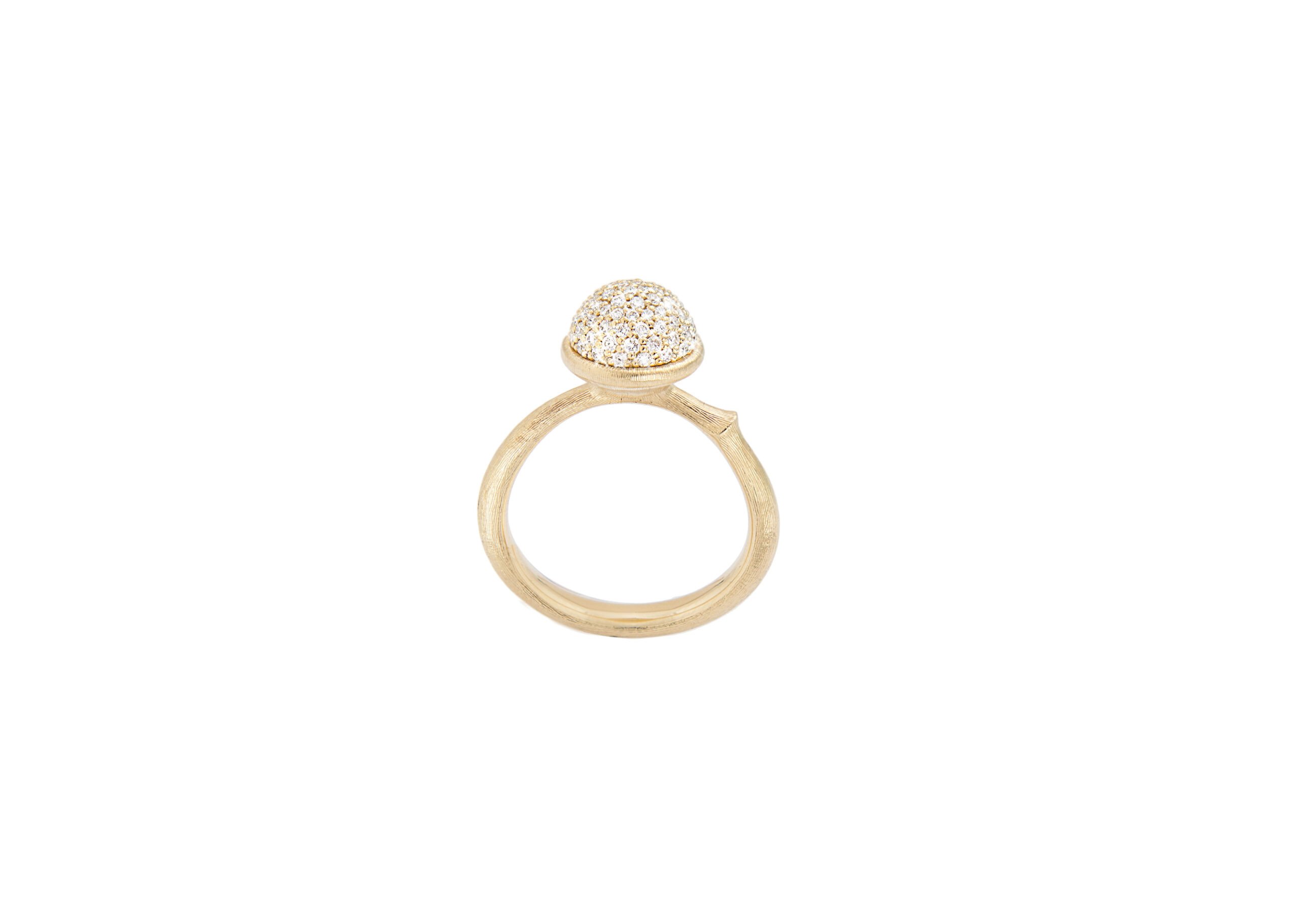 OLE LYNGGAARD COPENHAGEN - Lotus Ring Mellem Guld/Pavé - A2711-402 53