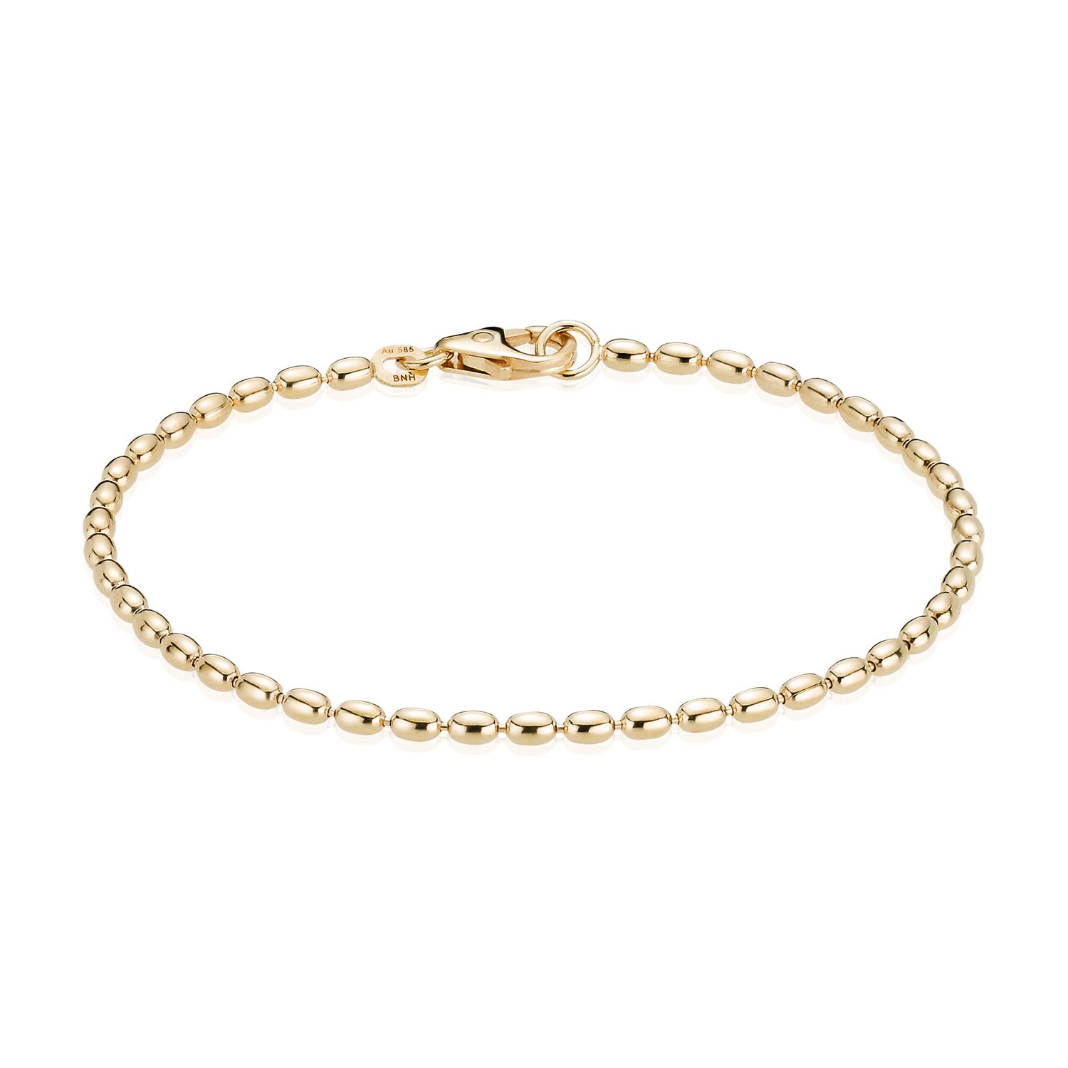 BNH - Oliven armbånd - Guld - 14kt - 18,5cm 2,30mm