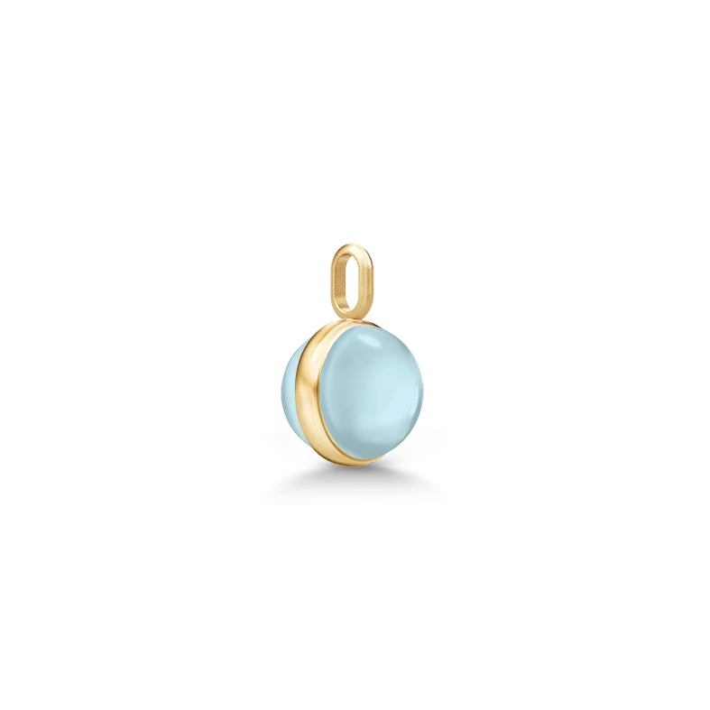 Julie Sandlau - Little Prime Pendant - Vedhæng - Milky Aqua - Forgyldt sølv - PD374GDMLAQCR