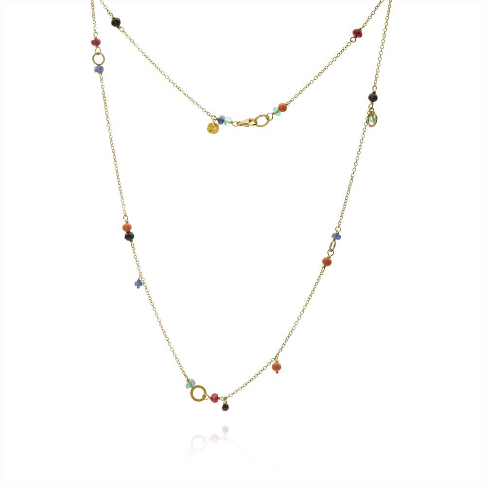Dulong - Piccolo Sunset Halskæde Guld & Perler - 105150A76