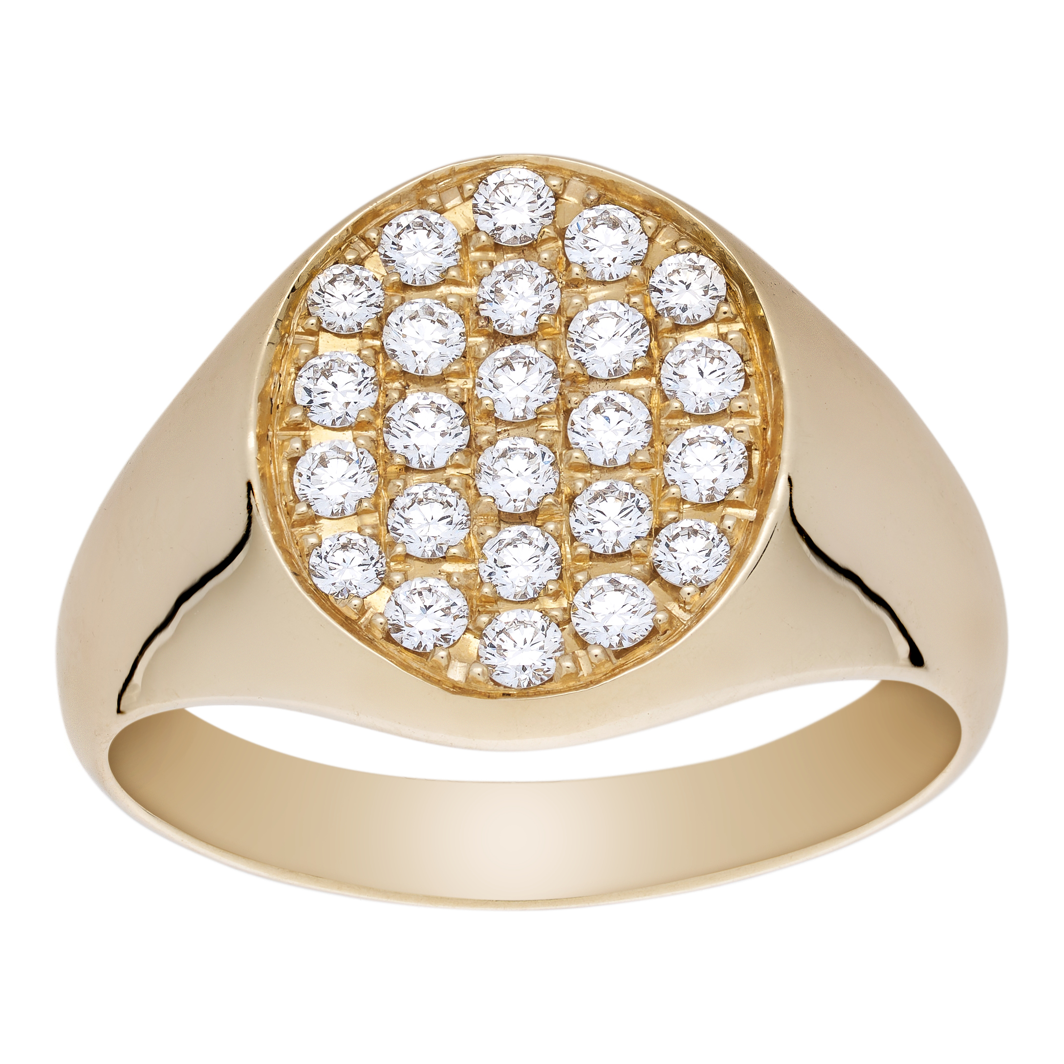 Guldbrandsen - Signet Pavé Ring - Guld - Brillanter - GUR076-YG 54