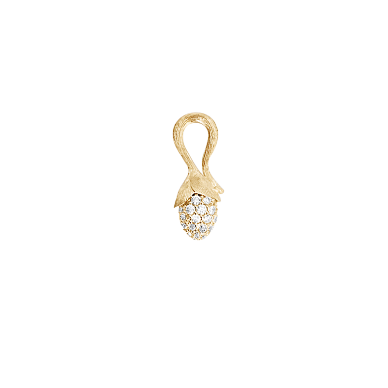OLE LYNGGAARD COPENHAGEN - Lotus Vedhæng Spire mini Pavé Guld - A2756-402