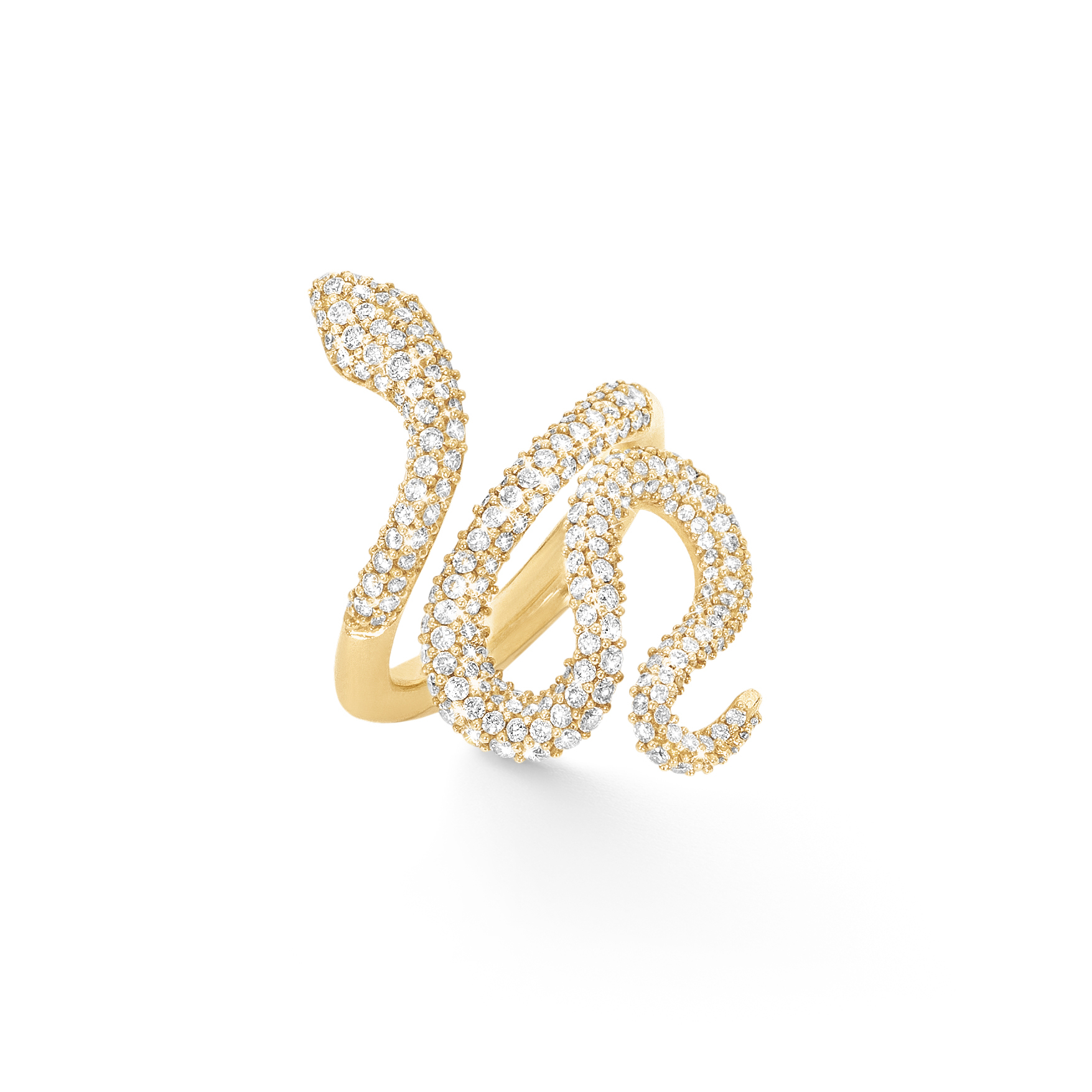 OLE LYNGGAARD COPENHAGEN - Snakes Ring Pavé - A2673-404 54